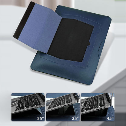 16-inch Waterproof Laptop Bag with Adjustable Stand + PU Leather Small Bag