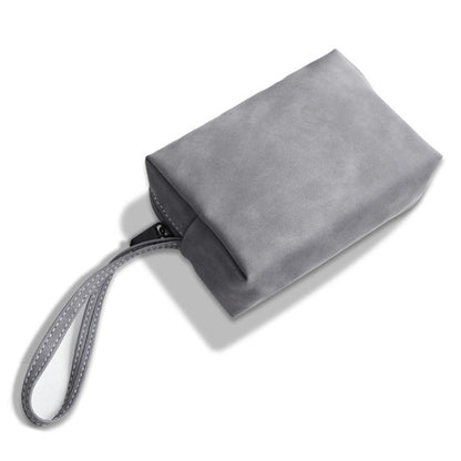 16-inch Horizontal Laptop Bag PU Leather Soft Lining Notebook Sleeve + Small Bag