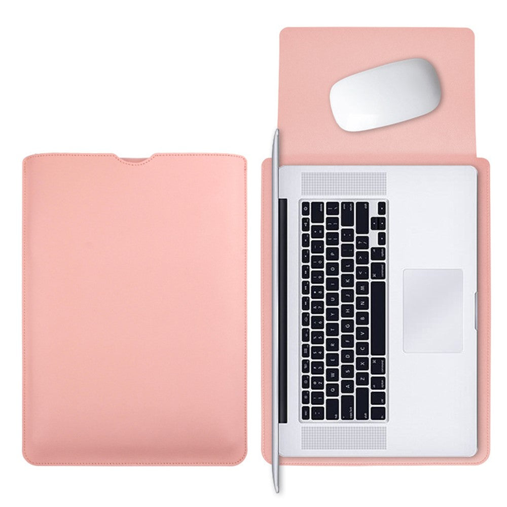 14 inch Laptop Sleeve Ultra-Thin PU Leather Carrying Pouch + Small Bag