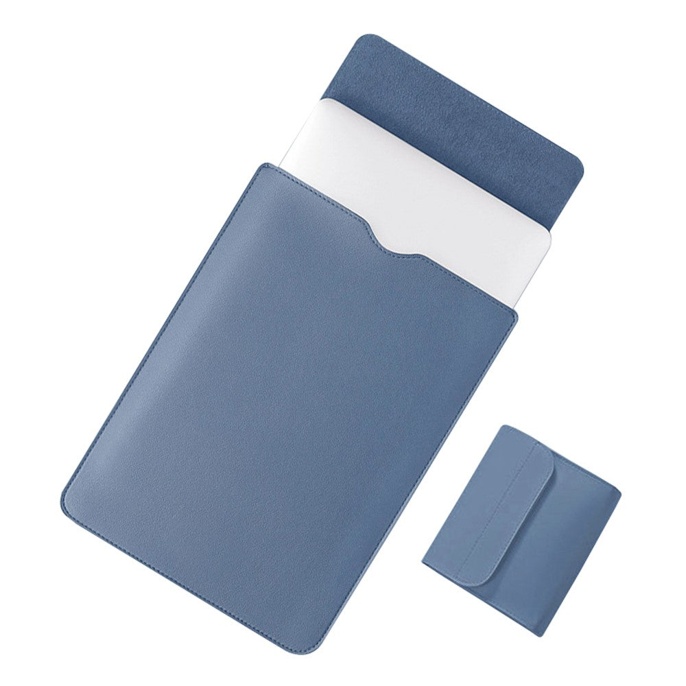 14 inch Laptop Sleeve Ultra-Thin PU Leather Carrying Pouch + Small Bag