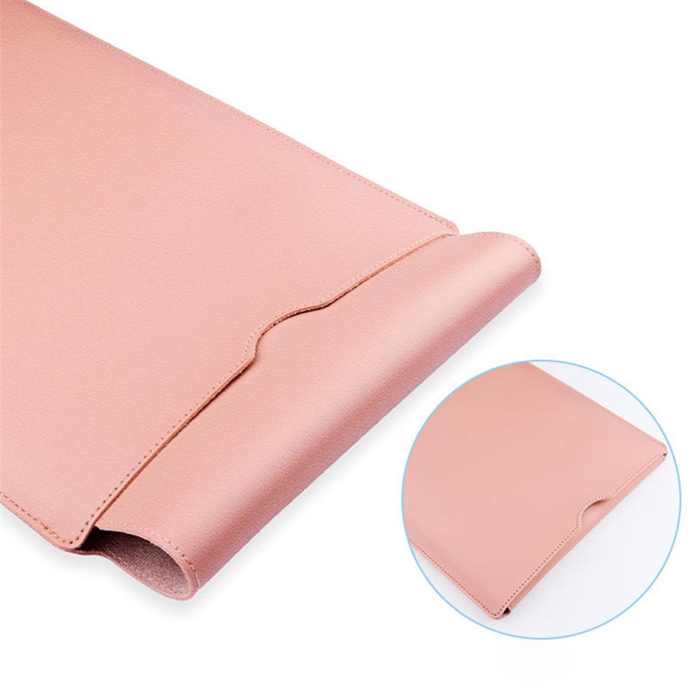 15-16 Inch Laptop Bag Ultra Slim PU Leather Notebook Sleeve + Small Bag