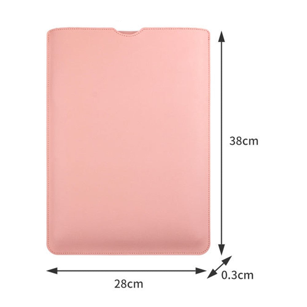 15-16 Inch Laptop Bag Ultra Slim PU Leather Notebook Sleeve + Small Bag