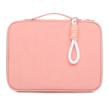 606 For iPad MacBook MateBook 13.3 / 14 Inch Laptop Bag Nylon Handbag with Hanging Ornament