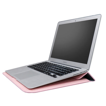 11-12 inch Laptop Sleeve PU Leather Crocodile Texture Stand Laptop Case Bag