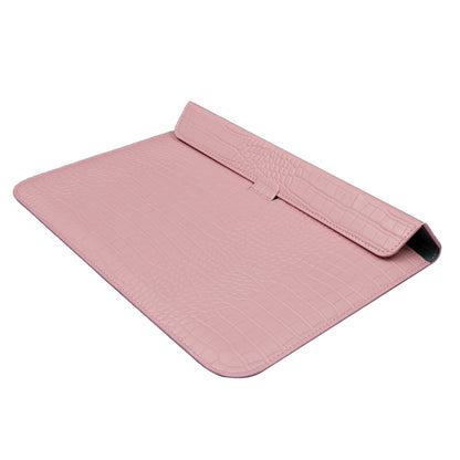 11-12 inch Laptop Sleeve PU Leather Crocodile Texture Stand Laptop Case Bag
