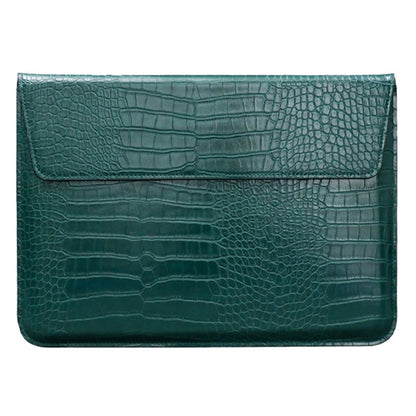 15.4-Inch Laptop Sleeve Crocodile Texture PU Leather Notebook Computer Storage Bag