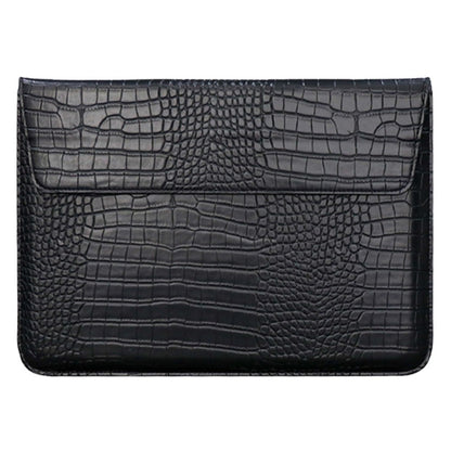 15.4-Inch Laptop Sleeve Crocodile Texture PU Leather Notebook Computer Storage Bag