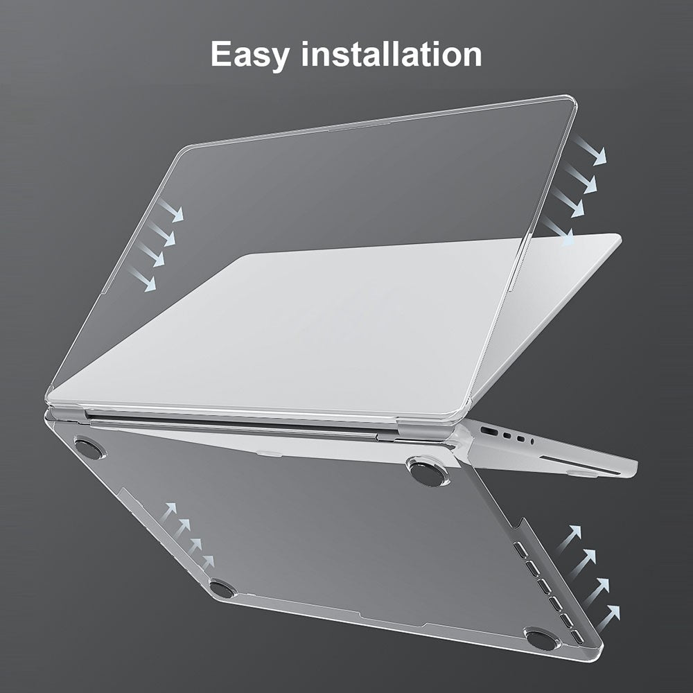 BENWIS MP-CHC For MacBook Pro 14 inch (2026) A3427 A3426 / (2025) A3434 A3112 A3185 A3401 / (2024) A2918 A2992 / (2023) A2779 / (2022) / (2021) A2442 Crystal Clear PC Case Shockproof Laptop Shell