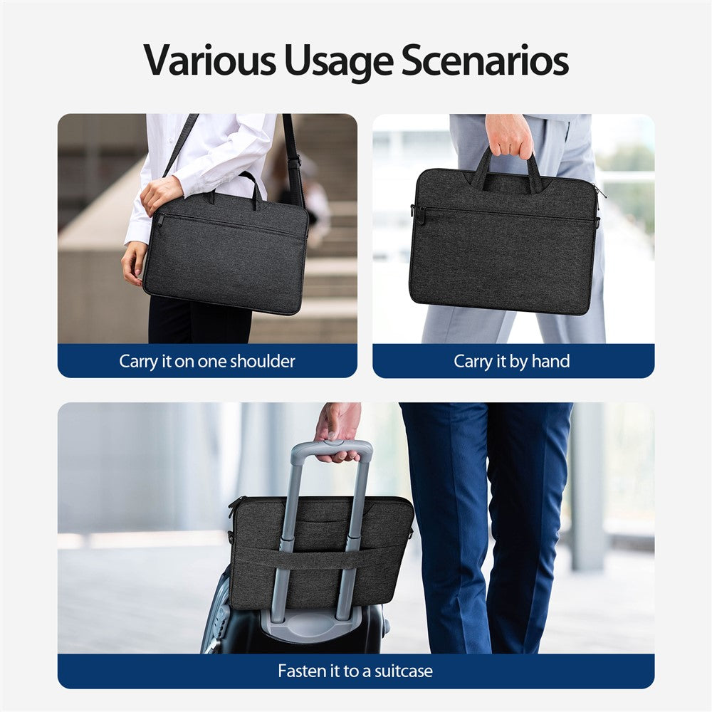 DUX DUCIS LBJB Series 14-15.4 Inch Notebook Pouch Waterproof Laptop Handbag with Shoulder Strap
