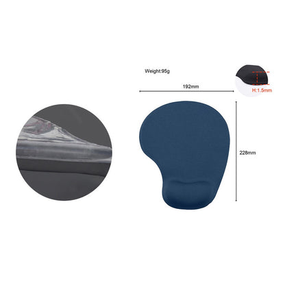 Ergonomic Memory Foam Wrist Support Mouse Pad Non-Slip Wrist Pain Relief Mousepad