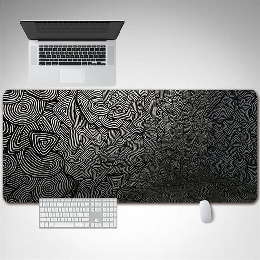 DLS-001 Minimalist Mouse Pad Desk Mat 800 x 300 x 2mm Non-Slip Rubber Gaming Mousepad, Black Edge