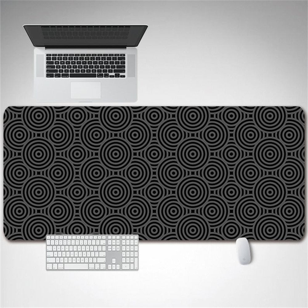 DLS-001 Minimalist Mouse Pad Desk Mat 800 x 300 x 2mm Non-Slip Rubber Gaming Mousepad, Black Edge
