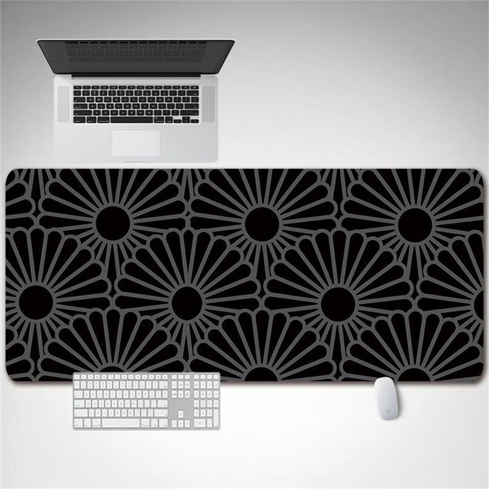 DLS-001 Minimalist Mouse Pad Desk Mat 800 x 300 x 2mm Non-Slip Rubber Gaming Mousepad, Black Edge