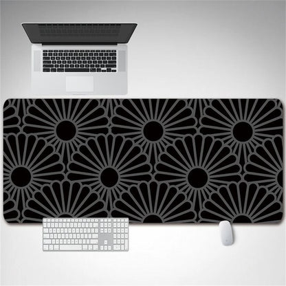 DLS-001 Minimalist Mouse Pad Desk Mat 800 x 300 x 2mm Non-Slip Rubber Gaming Mousepad, Black Edge