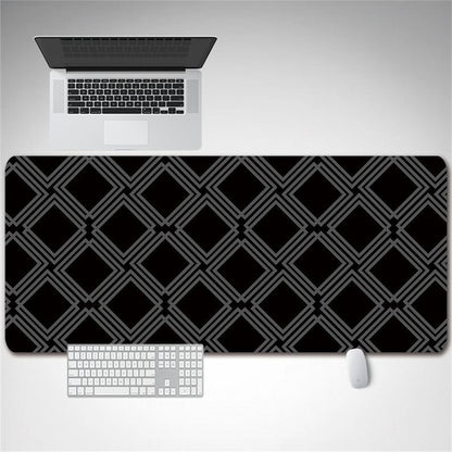 DLS-001 Minimalist Mouse Pad Desk Mat 800 x 300 x 2mm Non-Slip Rubber Gaming Mousepad, Black Edge