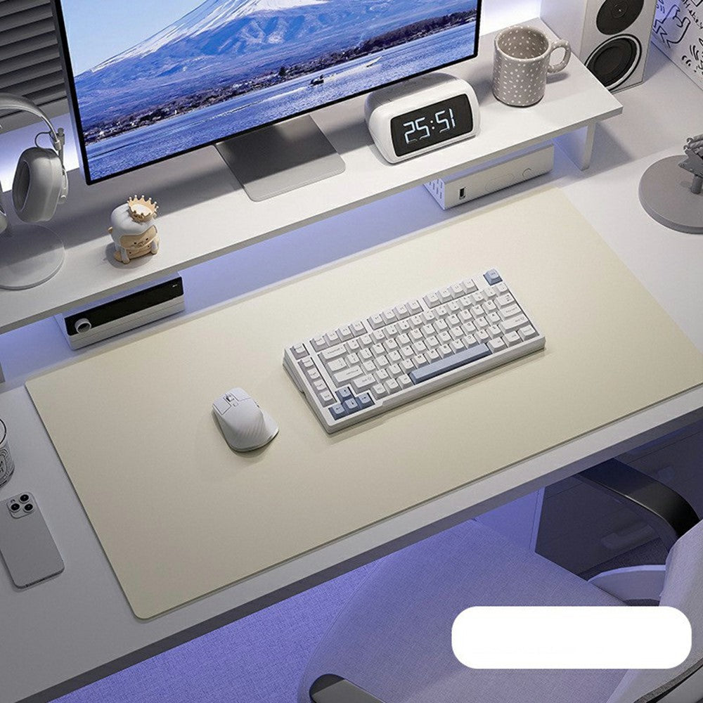 40 x 80cm Waterproof Stain Resistant Mouse Mat 1.7mm PU Leather Gaming Mouse Pad for Home / Office