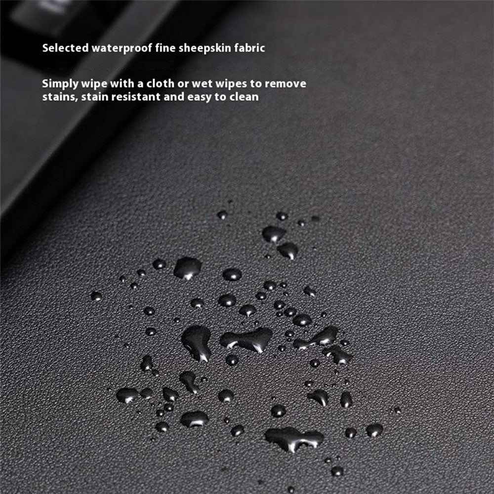 Double-Sided Leather Desk Pad 40 x 90cm Waterproof Mouse Pad for Office / Home with Leather Strap