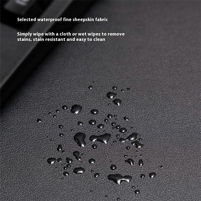 Double-Sided Leather Desk Pad 40 x 90cm Waterproof Mouse Pad for Office / Home with Leather Strap