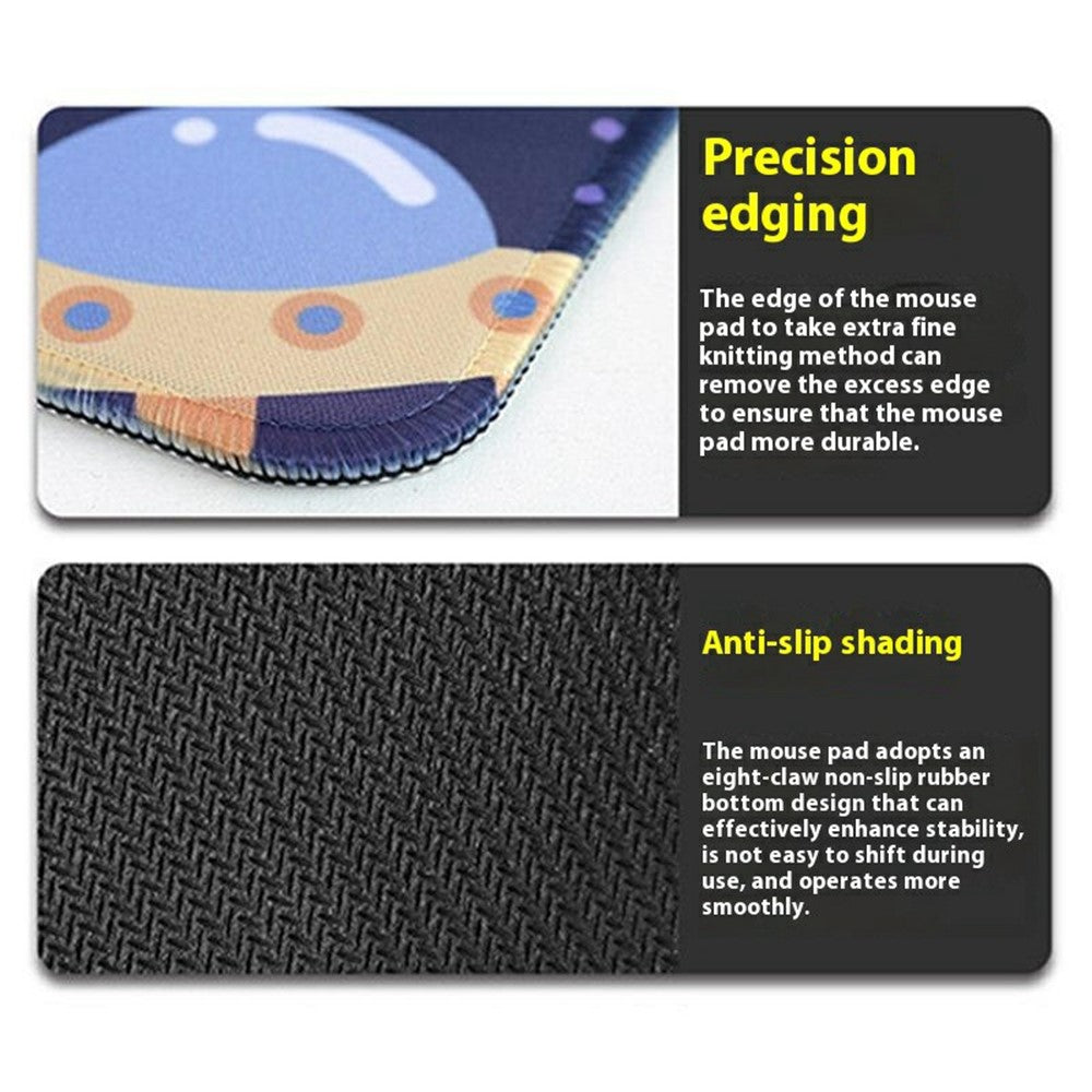 300 x 800 x 2mm Stitched Edge Mouse Pad Computer Desktop Rubber Mouse Mat Creative Pattern for Home / Office