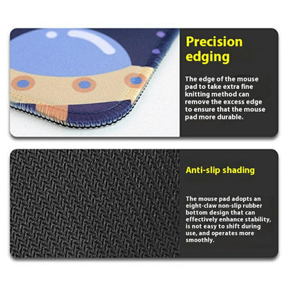 300 x 800 x 2mm Stitched Edge Mouse Pad Computer Desktop Rubber Mouse Mat Creative Pattern for Home / Office