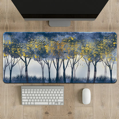 300 x 800 x 2mm Stitched Edge Mouse Pad Computer Desktop Rubber Mouse Mat Creative Pattern for Home / Office