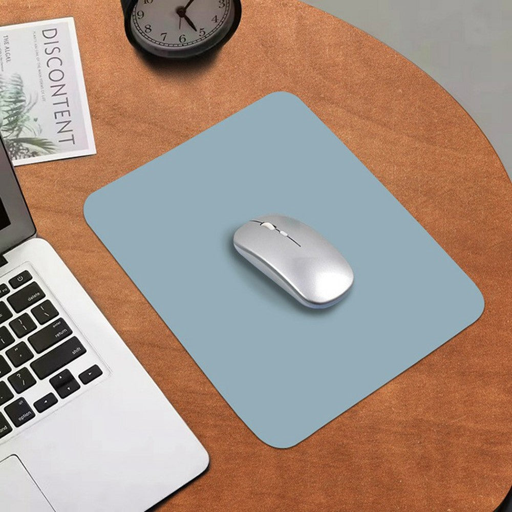 634 Dual-Sided Leather Desk Pad 26 x 21cm Mouse Mat Non-Slip Waterproof for Office / Home