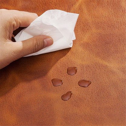 Non-slip Large Mouse Mat Oil Wax Cowhide Leather Gaming Mousepad Home Office Desk Pad, 60x30cm