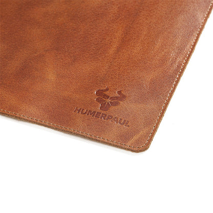 Non-slip Large Mouse Mat Oil Wax Cowhide Leather Gaming Mousepad Home Office Desk Pad, 60x30cm