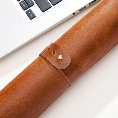 Non-slip Large Mouse Mat Oil Wax Cowhide Leather Gaming Mousepad Home Office Desk Pad, 60x30cm