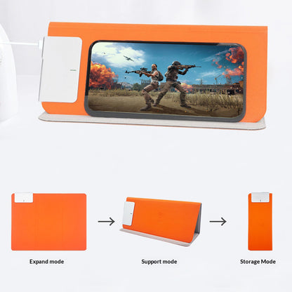 Wireless Charging Mouse Pad 15W Fast Charge Integrated Phone Stand PU Leather Desk Mat