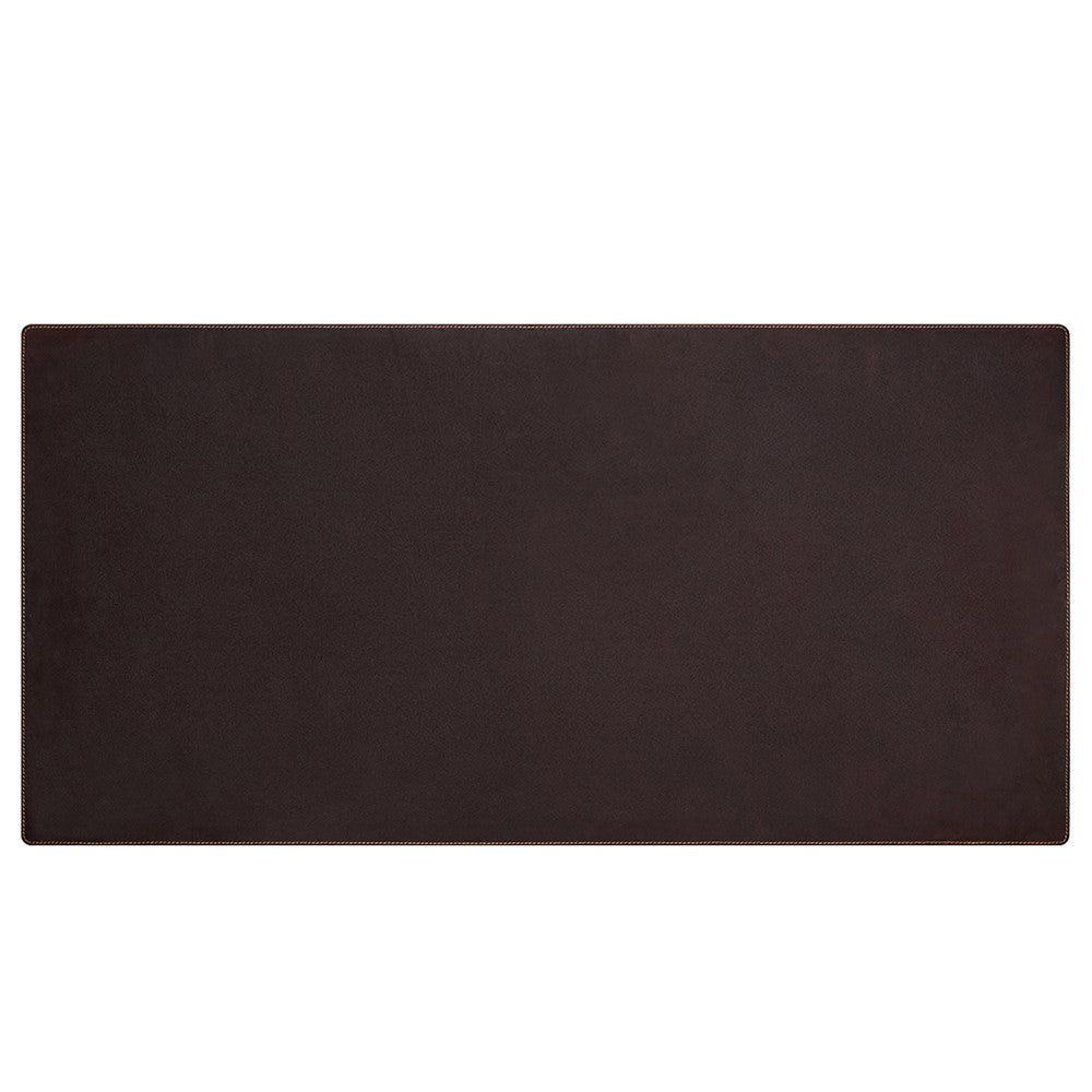Crazy Horse Texture Mouse Mat Full Grain Cowhide Leather Smooth Gaming Mousepad for Home Office Desk, 60x30cm