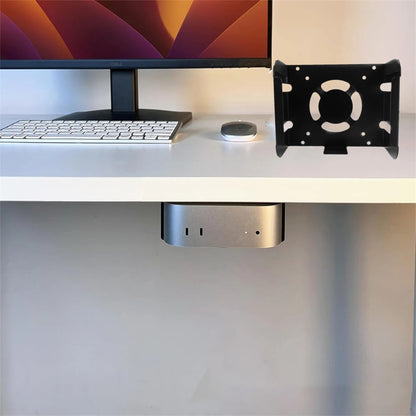 Wall Mount Bracket for Mac mini (2024) (M4 / M4 Pro) Metal Desktop Stand Under Desk Mount Holder