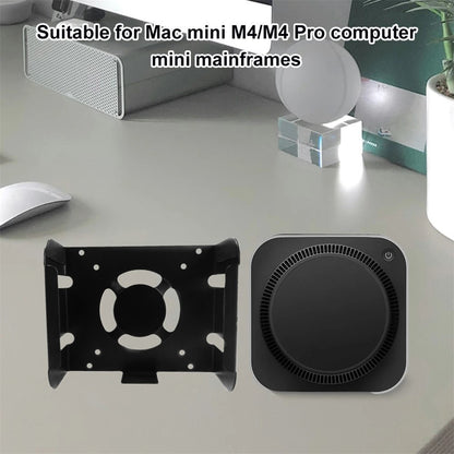 Wall Mount Bracket for Mac mini (2024) (M4 / M4 Pro) Metal Desktop Stand Under Desk Mount Holder