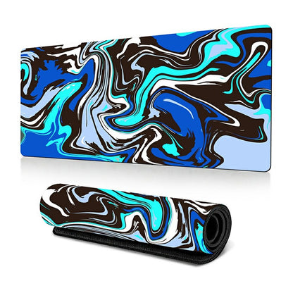 400*900*2mm Abstract Fluid Pattern Large Mouse Pad Rubber Desktop Mat