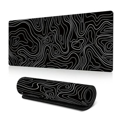 400*900*2mm Abstract Fluid Pattern Large Mouse Pad Rubber Computer Desktop Mat