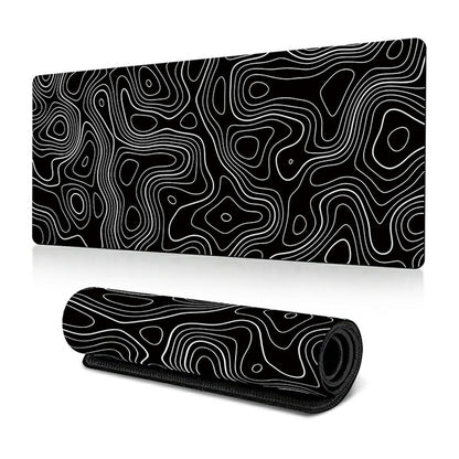 400*900*2mm Abstract Fluid Pattern Large Mouse Pad Rubber Computer Desktop Mat