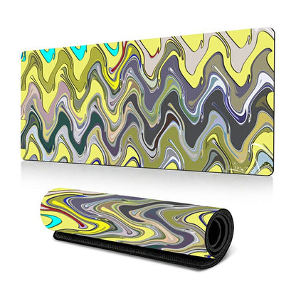400*900*2mm Abstract Fluid Pattern Large Mouse Pad Rubber Computer Desktop Mat