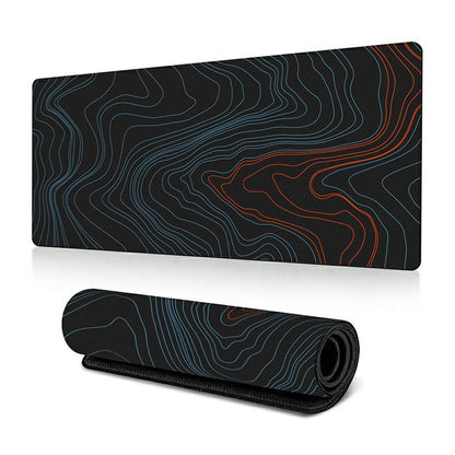 400*900*2mm Abstract Fluid Pattern Large Mouse Pad Rubber Computer Desktop Mat