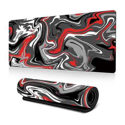 300 x 700 x 3mm Anti-Slip Desk Mouse Mat Abstract Fluid Pattern Mouse Pad
