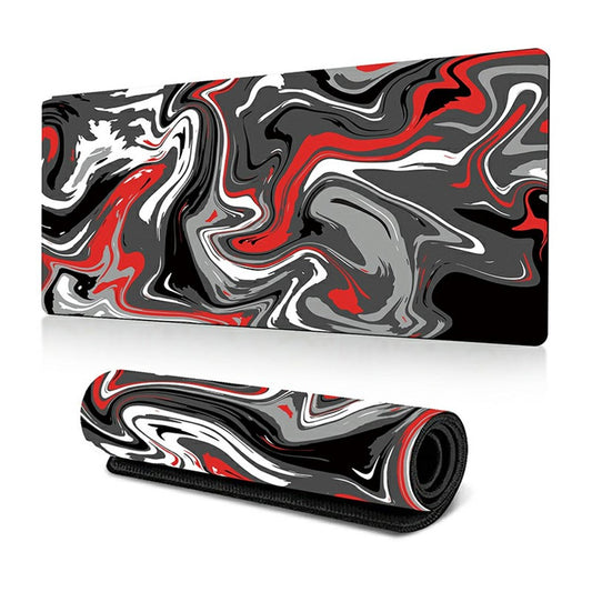 300 x 700 x 3mm Anti-Slip Desk Mouse Mat Abstract Fluid Pattern Mouse Pad