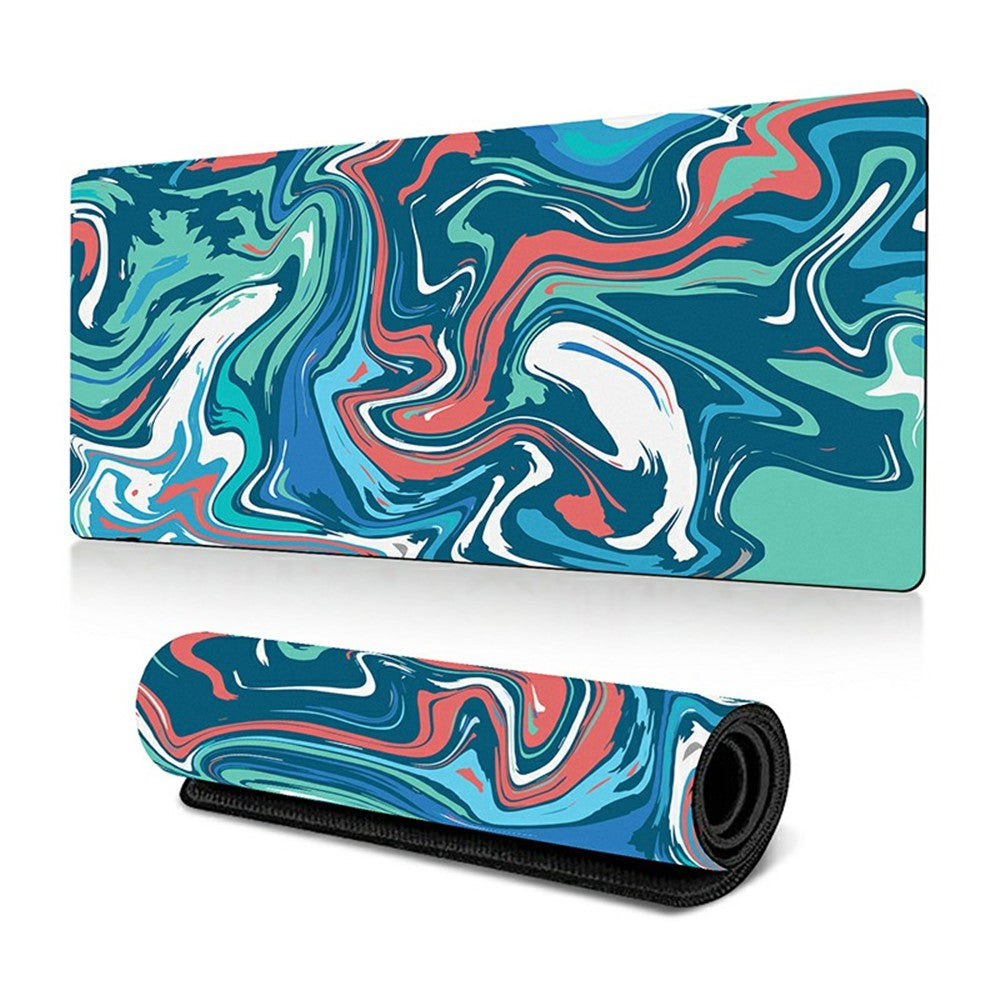 300 x 700 x 3mm Anti-Slip Desk Mouse Mat Abstract Fluid Pattern Mouse Pad