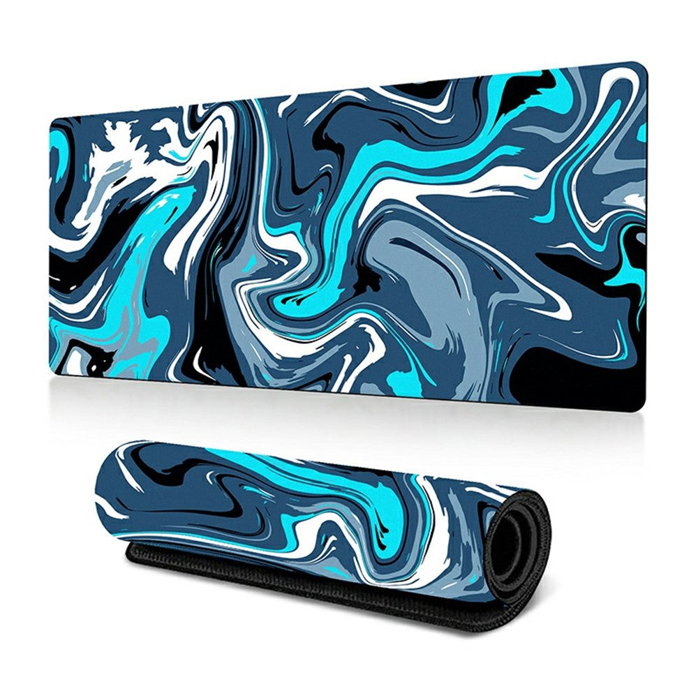 300 x 700 x 3mm Anti-Slip Desk Mouse Mat Abstract Fluid Pattern Mouse Pad