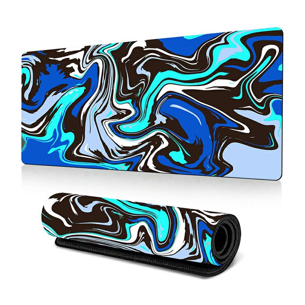 300 x 700 x 3mm Anti-Slip Desk Mouse Mat Abstract Fluid Pattern Mouse Pad