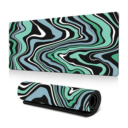300 x 700 x 3mm Anti-Slip Desk Mouse Mat Abstract Fluid Pattern Mouse Pad