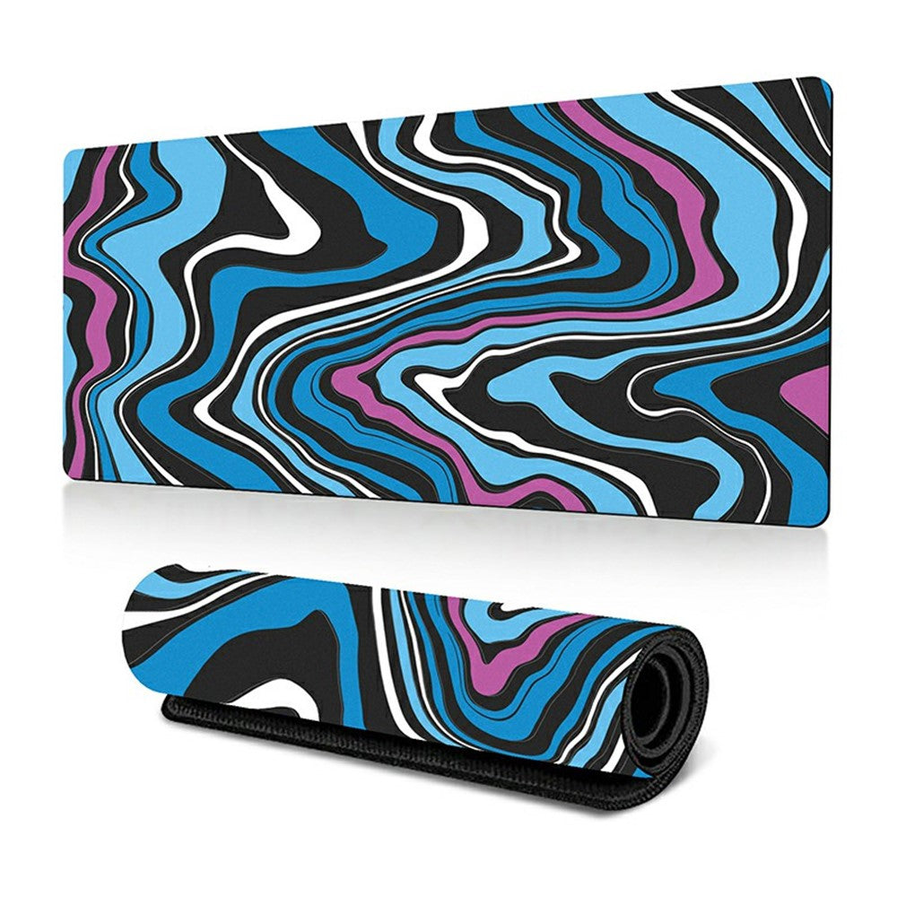 300 x 700 x 3mm Anti-Slip Desk Mouse Mat Abstract Fluid Pattern Mouse Pad