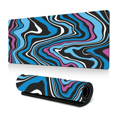 300 x 700 x 3mm Anti-Slip Desk Mouse Mat Abstract Fluid Pattern Mouse Pad