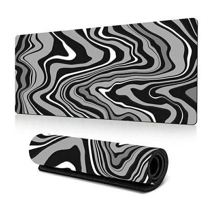 300 x 700 x 3mm Anti-Slip Desk Mouse Mat Abstract Fluid Pattern Mouse Pad