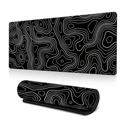 300 x 700 x 3mm Abstract Fluid Pattern Mouse Mat Non-Slip Rubber Mouse Pad