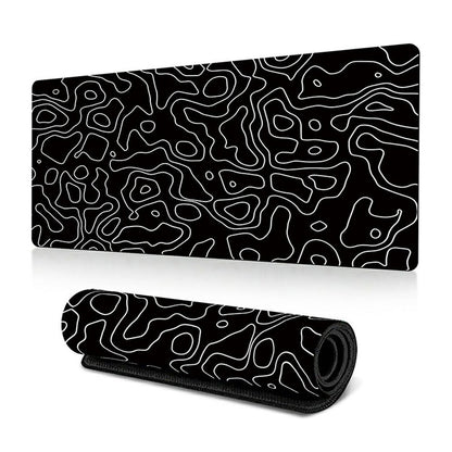 300 x 700 x 2mm Abstract Fluid Design Rubber Mouse Pad Anti-Slip Large Mouse Mat