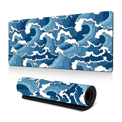 300 x 700 x 2mm Abstract Fluid Design Rubber Mouse Pad Anti-Slip Large Mouse Mat